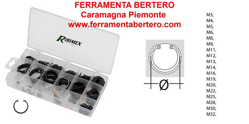 RIBIMEX Set 300 anelli di sicurezza interni SEEGER PRGOU300CINT